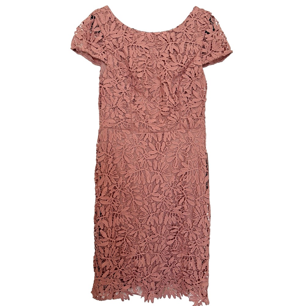 Azazie Formal Dress L Dusty Rose Wedding, Cocktail, Lace, Bodycon, Formal, Pink